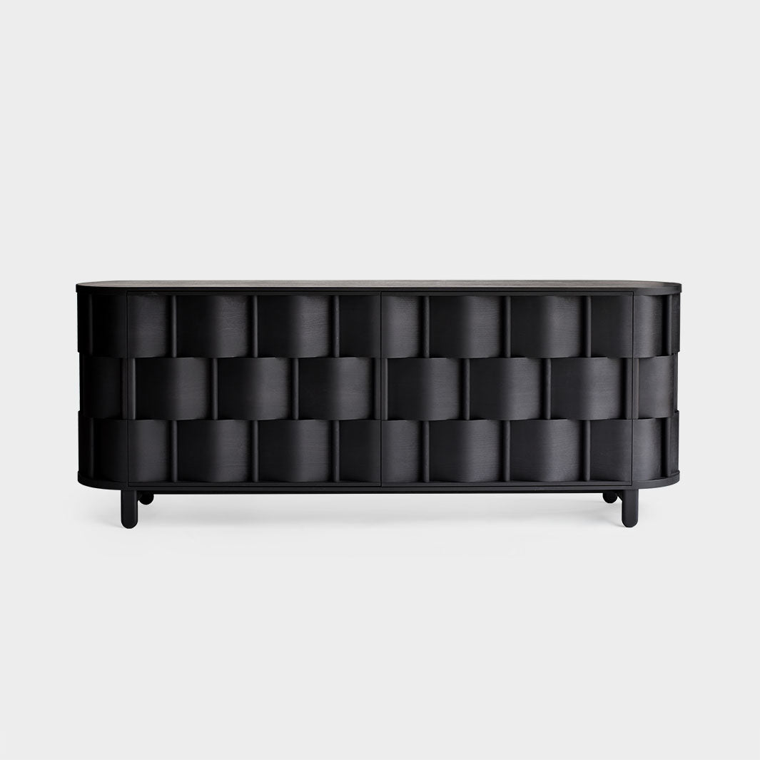 weave double sided birch black